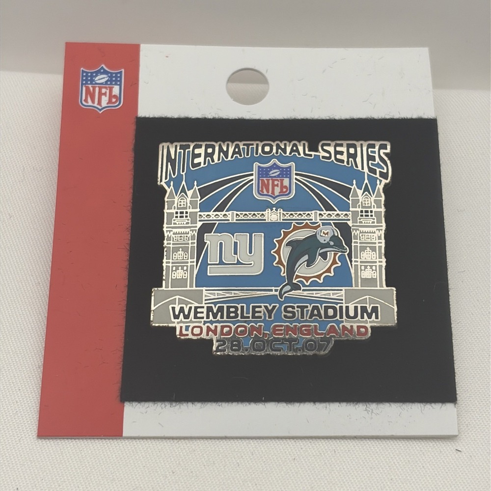 NFL Football Dolphins Giants Wembley 2007 England International Lapel Hat Pin